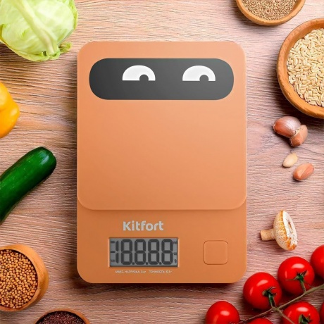 Кухонные весы Kitfort КТ-817-4 оранжевый - фото 10