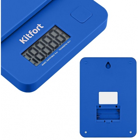 Кухонные весы Kitfort КТ-817-5 синий - фото 22