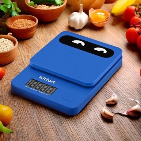 Кухонные весы Kitfort КТ-817-5 синий - фото 5