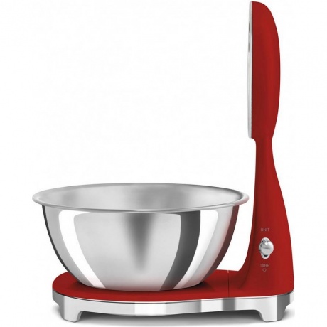 Весы кухонные Smeg KSF01RDWW красный - фото 4