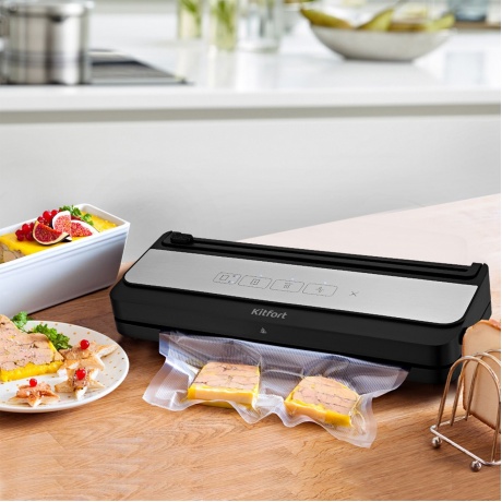 Вакуумный упаковщик Kitfort КТ-1533 110Вт черный/серебристый - фото 4