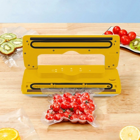 Вакуумный упаковщик Kitfort КТ-1536-3 бело-желтый - фото 2