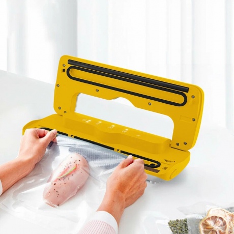 Вакуумный упаковщик Kitfort КТ-1536-3 бело-желтый - фото 3