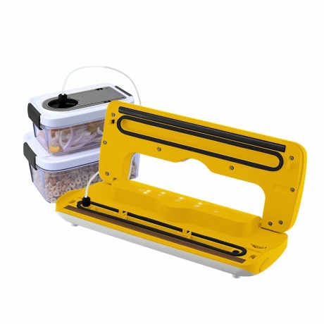 Вакуумный упаковщик Kitfort КТ-1536-3 бело-желтый - фото 6