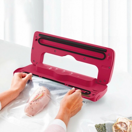 Вакуумный упаковщик Kitfort КТ-1536-1 бело-малиновый - фото 3