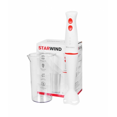 Блендер погружной Starwind SBP1142 белый/оранжевый - фото 1