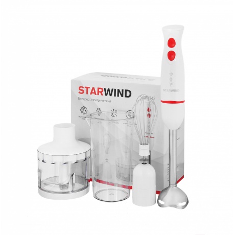 Блендер погружной Starwind SBP2242 белый/оранжевый - фото 6