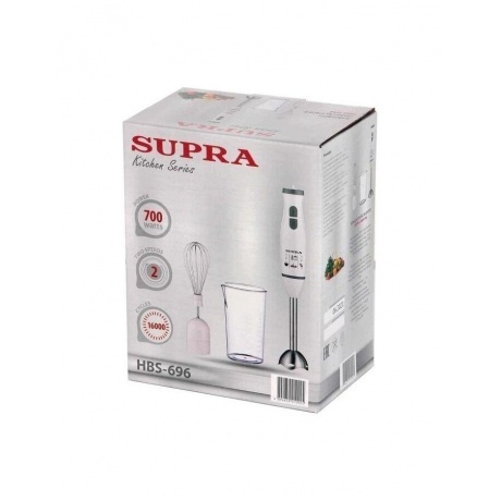 Блендер погружной Supra HBS-696 700Вт белый/серый - фото 10