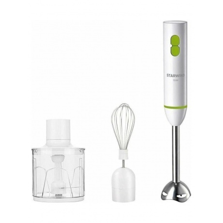 Блендер погружной Starwind SBP1113 750Вт белый/зеленый - фото 8