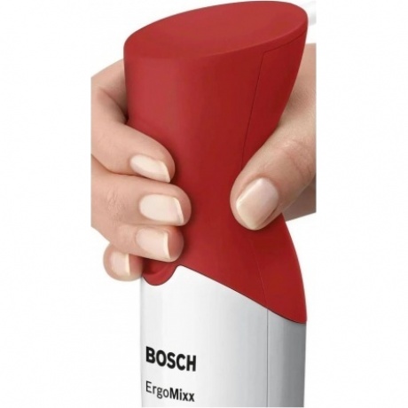 Блендер погружной Bosch MSM 64110, 450 Вт, белый/красный - фото 3