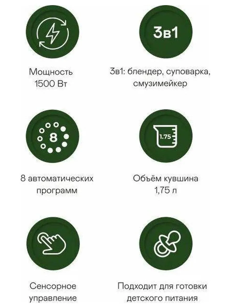 Стационарный блендер с подогревом GARLYN SM-3000 - фото 11