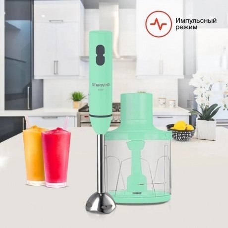 Блендер погружной Starwind SBP1113C 750Вт бирюзовый - фото 11