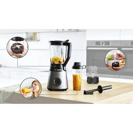 Блендер стационарный Bosch MMB6177S серебристый - фото 3