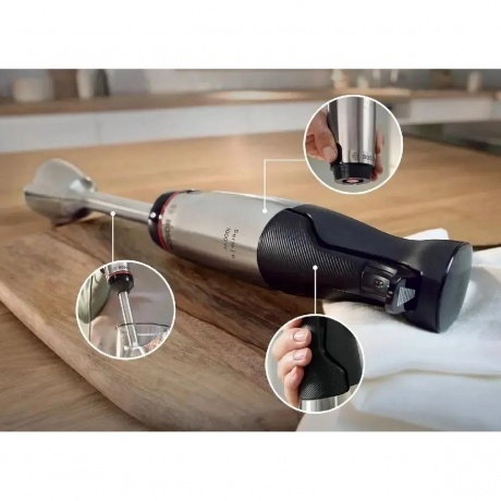 Блендер погружной Bosch MSM6M610 нержавеющая сталь/черный - фото 4