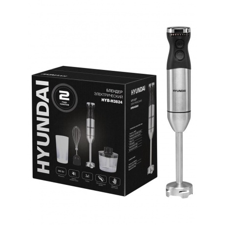 Блендер погружной Hyundai HYB-H3824 800Вт серебристый/черный - фото 19
