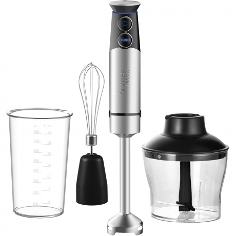 Блендер погружной Vitek VT-3411 1500Вт стальной/черный - фото 1