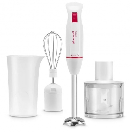 Блендер погружной Maxwell MW-1172 800Вт белый - фото 1