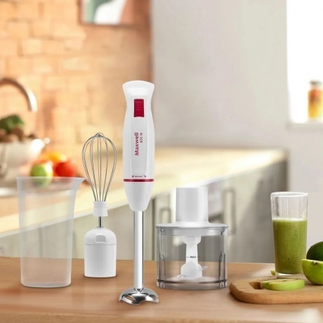 Блендер погружной Maxwell MW-1172 800Вт белый - фото 6