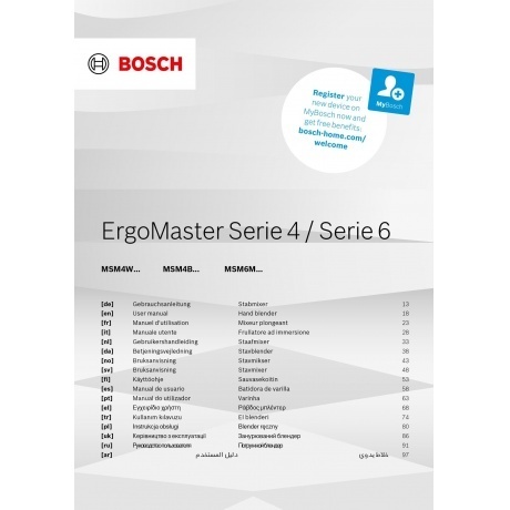 Блендер погружной Bosch MSM4W420 - фото 24