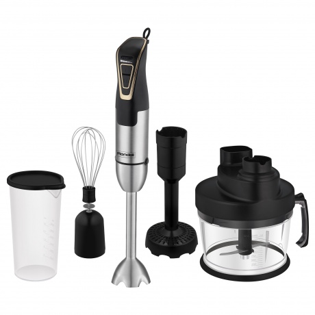 Блендер погружной Rondell RDE-1303 1800Вт черный/нержавеющая сталь - фото 1