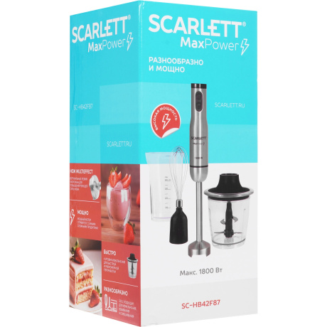 Блендер погружной Scarlett SC-HB42F87 1800Вт стальной/черный - фото 11