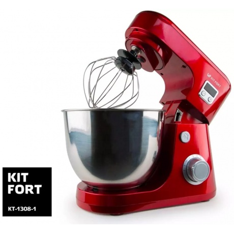 Миксер планетарный Kitfort КТ-1308-1 красный - фото 9