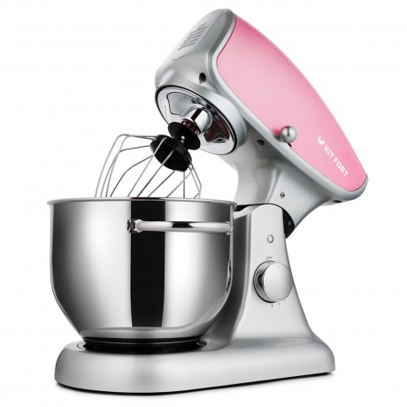 Миксер планетарный цельнометаллический Kitfort КТ-1336-2 розовый - фото 1