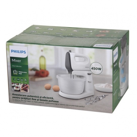 Миксер стационарный Philips HR3745 450Вт белый/серый - фото 12