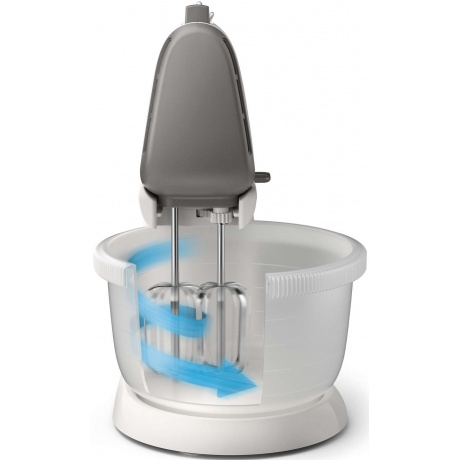 Миксер стационарный Philips HR3745 450Вт белый/серый - фото 5