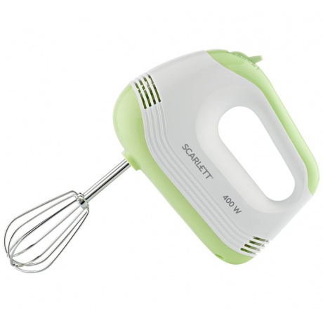 Миксер ручной Scarlett SC-HM40S15 400Вт белый/зеленый - фото 1