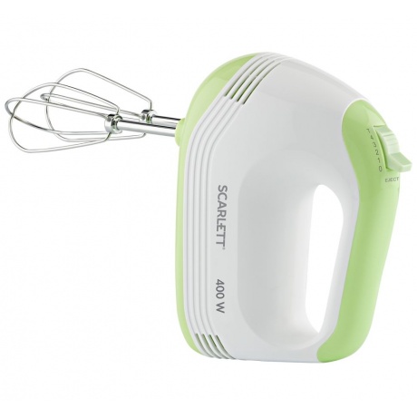 Миксер ручной Scarlett SC-HM40S15 400Вт белый/зеленый - фото 5