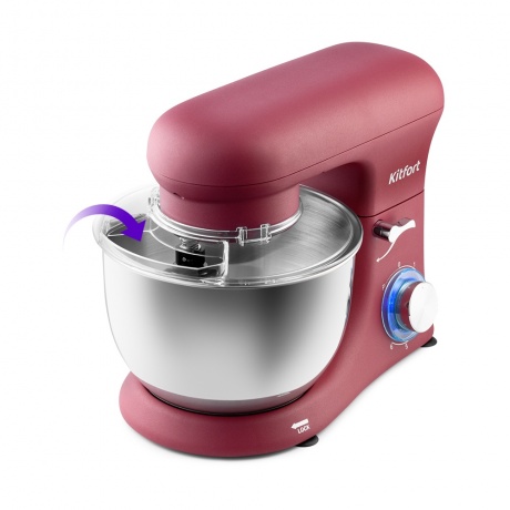 Миксер планетарный цельнометаллический Kitfort КТ-3007-1 красный - фото 6