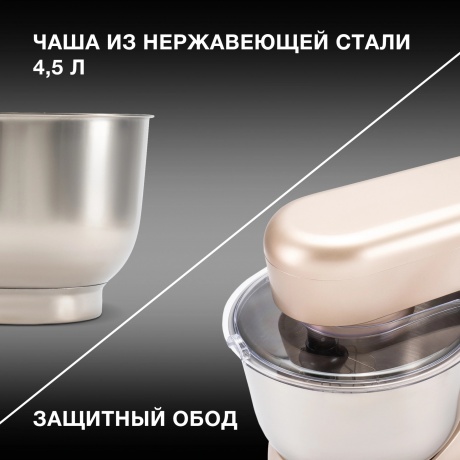 Миксер планетарный Hyundai HYM-S5551 бежевый - фото 37