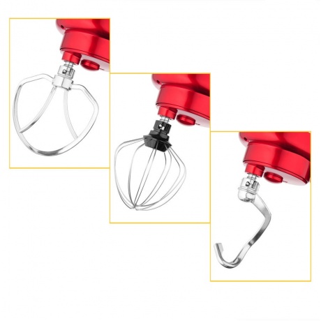 Миксер планетарный Hyundai HYM-S6451 красный - фото 7