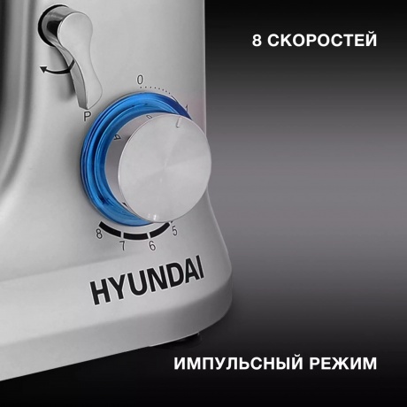 Миксер планетарный Hyundai HYM-S6551 серебристый - фото 17