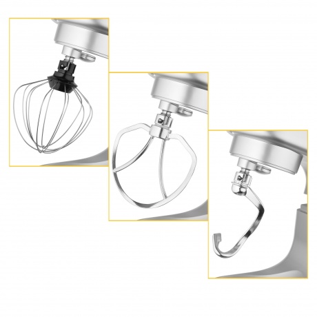 Миксер планетарный Hyundai HYM-S6551 серебристый - фото 8