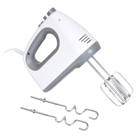 Миксер ручной Hyundai HYM-H4501 500Вт белый/серый - фото 2