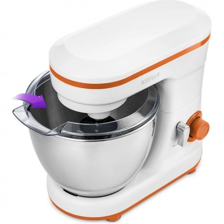 Миксер планетарный Kitfort КТ-3045-3 бело-оранжевый