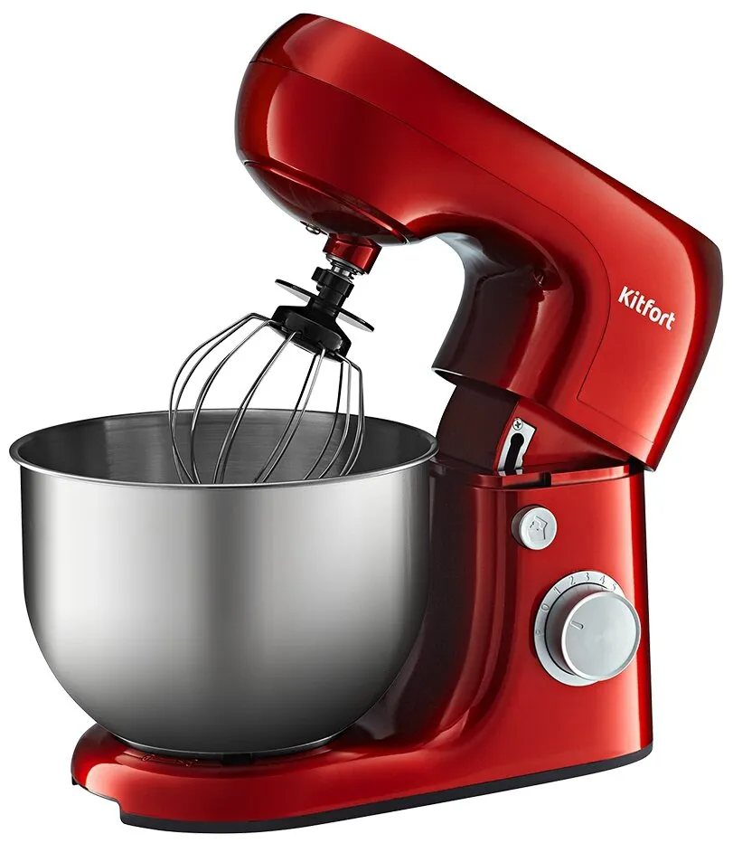 Миксер планетарный Kitfort KT-3018-1 красный - фото 1