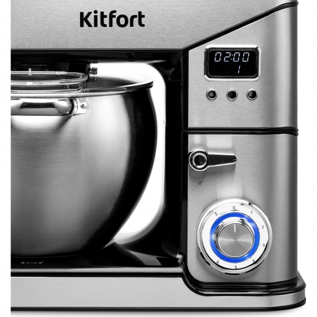 Миксер планетарный Kitfort КТ-3413 2000Вт серебристый/черный - фото 2