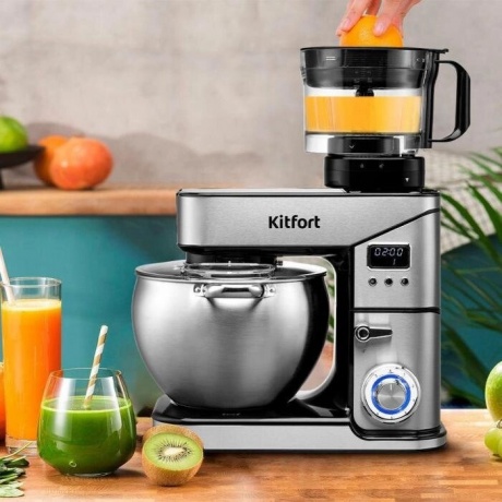 Миксер планетарный Kitfort КТ-3413 2000Вт серебристый/черный - фото 9