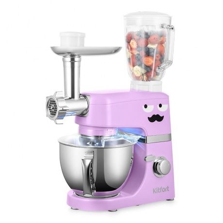 Миксер планетарный цельнометаллический Kitfort КТ-3423-2 сиреневый - фото 1
