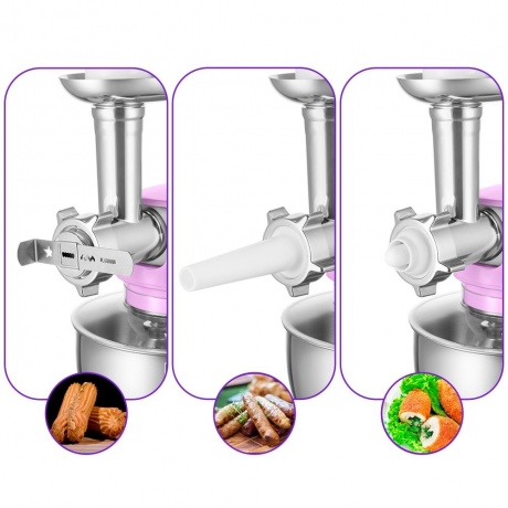 Миксер планетарный цельнометаллический Kitfort КТ-3423-2 сиреневый - фото 4