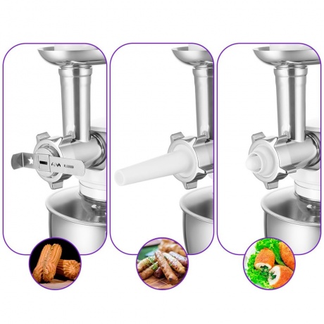 Миксер планетарный цельнометаллический Kitfort КТ-3423-1 белый - фото 7