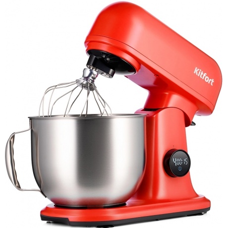 Миксер планетарный цельнометаллический Kitfort КТ-3473-1 красный