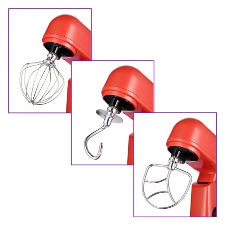 Миксер планетарный цельнометаллический Kitfort КТ-3473-1 красный - фото 4