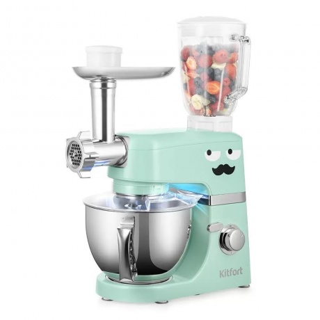 Миксер планетарный цельнометаллический Kitfort КТ-3423-3 лазурный - фото 1