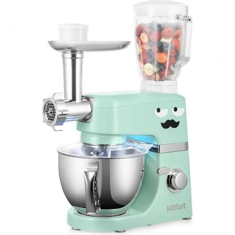 Миксер планетарный цельнометаллический Kitfort КТ-3423-3 лазурны...