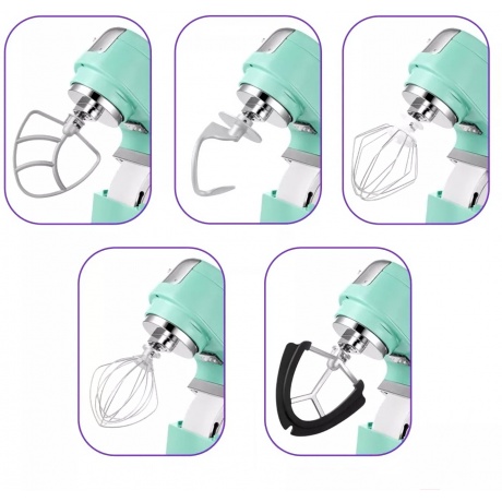 Миксер планетарный цельнометаллический Kitfort КТ-3423-3 лазурный - фото 8