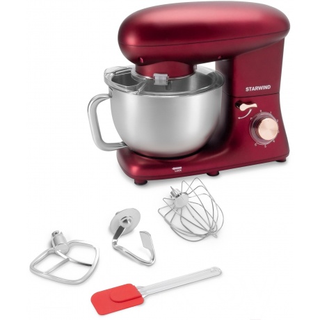 Миксер планетарный Starwind SPM7170 1900Вт гранатовый - фото 13